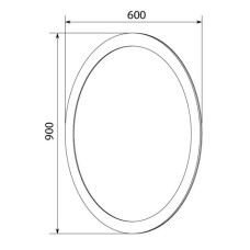 Зеркало белый глянец 60х90 см Marka One Arrondi У73235