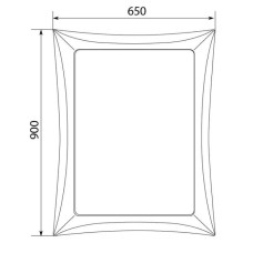 Зеркало белый глянец 65х90 см Marka One Elegant У72502