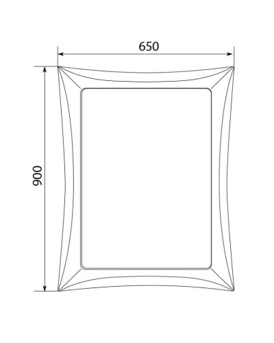 Зеркало белый глянец 65х90 см Marka One Elegant У72502