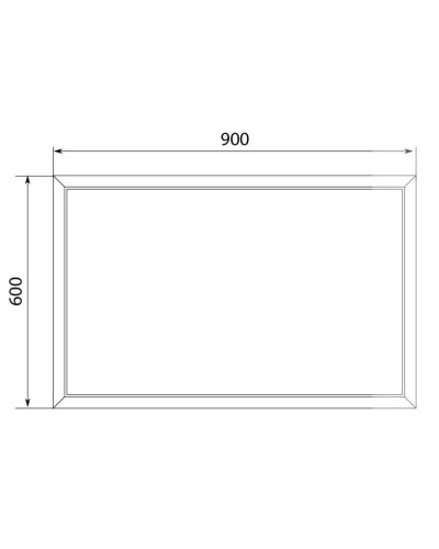 Зеркало 90х60 см белый глянец Marka One Romb У73232