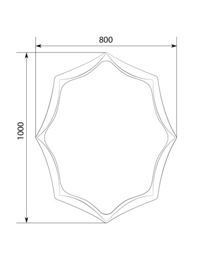 Зеркало 80х100 см капучино глянец Marka One Angel У67654
