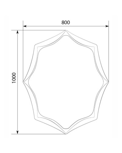 Зеркало 80х100 см белый глянец Marka One Angel У67653