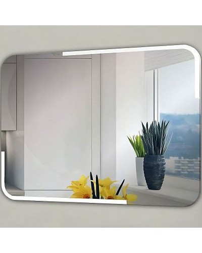 Зеркало Relisan Emma 900х700 Гл000025947 с подсветкой с сенсорным выключателем, увеличением и часами