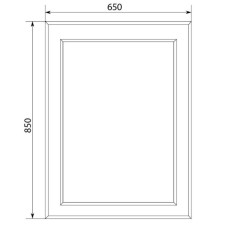 Зеркало белый глянец 65х85 см Marka One Delice У72508