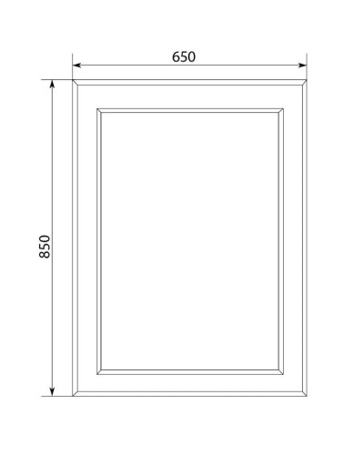 Зеркало белый глянец 65х85 см Marka One Delice У72508