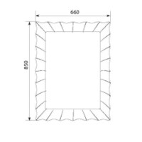 Зеркало 66х85 см белый глянец Marka One Lumier У72505