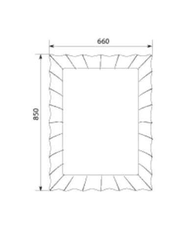 Зеркало 66х85 см белый глянец Marka One Lumier У72505