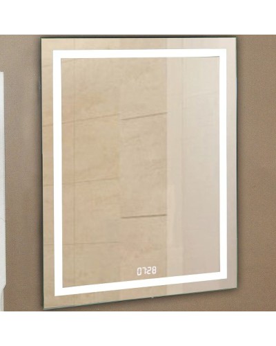 Зеркало Relisan Wendy 600х800 Гл000024378 с подсветкой с сенсорным выключателем и часами