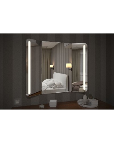 Зеркало Relisan Triple Vertical 1000х800 Гл000024395 с подсветкой с сенсорным выключателем