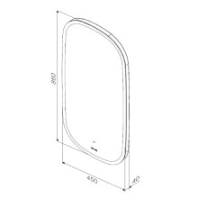 Зеркало AM.PM Func 45 M8FMOX0451WGH с подсветкой с ИК-сенсорным выключателем