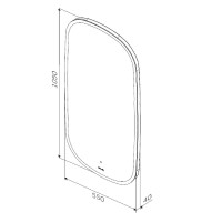 Зеркало AM.PM Func 55 M8FMOX0551WGH с подсветкой с ИК-сенсорным выключателем
