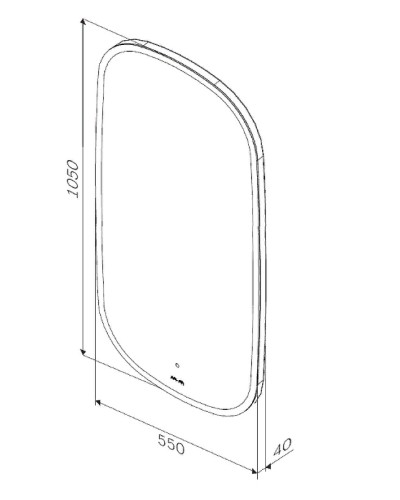 Зеркало AM.PM Func 55 M8FMOX0551WGH с подсветкой с ИК-сенсорным выключателем