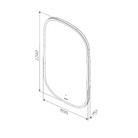 Зеркало AM.PM Func 65 M8FMOX0651WGH с подсветкой с ИК-сенсорным выключателем