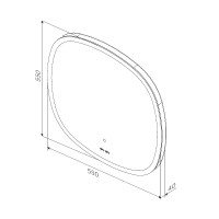 Зеркало AM.PM Func 55 M8FMOX0551WGS с подсветкой с ИК-сенсорным выключателем