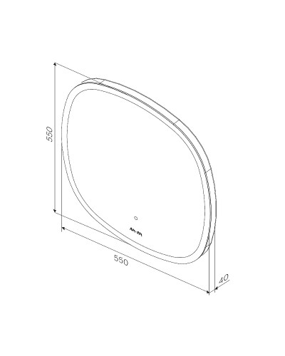 Зеркало AM.PM Func 55 M8FMOX0551WGS с подсветкой с ИК-сенсорным выключателем