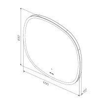 Зеркало AM.PM Func 65 M8FMOX0651WGS с подсветкой с ИК-сенсорным выключателем