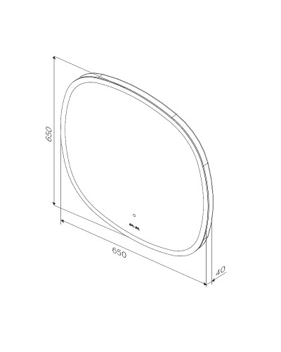 Зеркало AM.PM Func 65 M8FMOX0651WGS с подсветкой с ИК-сенсорным выключателем