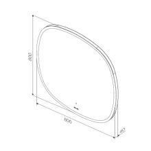Зеркало AM.PM Func 80 M8FMOX0801WGS с подсветкой с ИК-сенсорным выключателем