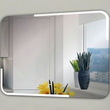 Зеркало Relisan Emma 800х600 Гл000024362 с подсветкой с сенсорным выключателем, увеличением и часами