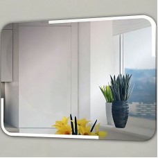 Зеркало Relisan Emma 800х600 Гл000024362 с подсветкой с сенсорным выключателем, увеличением и часами