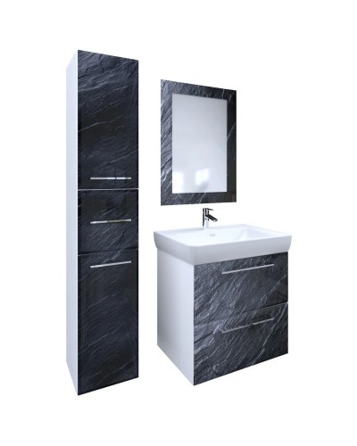 Зеркало 60х80 см черный дикий камень Marka One Glass У73246