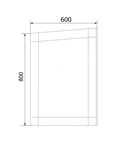Зеркало 60х80 см черный дикий камень Marka One Glass У73246