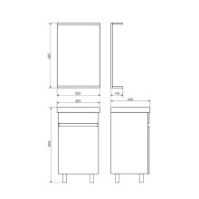 Зеркало Comforty К-50 00003120319 Белое