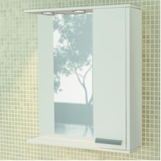 Зеркало со шкафом Comforty Тулуза 75 00004136264 с подсветкой Белое