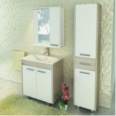 Зеркало со шкафом Comforty Тулуза 75 00004136264 с подсветкой Белое