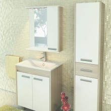 Зеркало со шкафом Comforty Тулуза 75 00003121662 с подсветкой Сосна лоредо