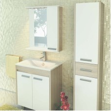 Зеркало со шкафом Comforty Тулуза 75 00003121662 с подсветкой Сосна лоредо