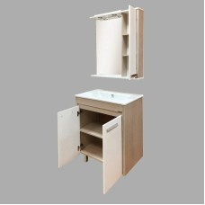 Зеркало со шкафом Comforty Тулуза 75 00003121662 с подсветкой Сосна лоредо