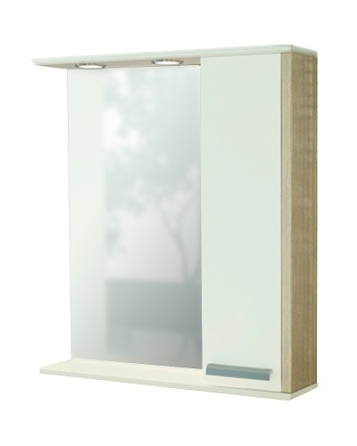 Зеркало со шкафом Comforty Тулуза 75 00003121662 с подсветкой Сосна лоредо