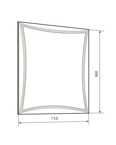 Зеркало 75х90 см Marka One Brio Light У26295
