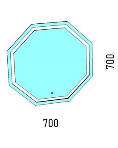 Зеркало Corozo Каре 70 SD-00000853 с подсветкой с сенсорным выключателем