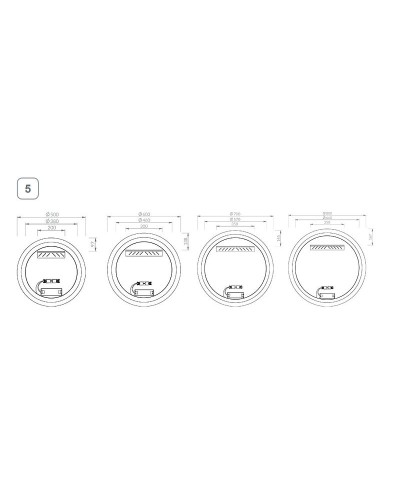 Зеркало Ravak Orbit 60 X000001574 с подсветкой круглое