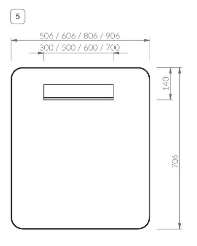 Зеркало Ravak Strip 80 X000001567 с подсветкой Белое