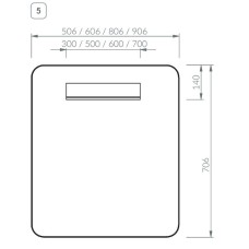 Зеркало Ravak Strip 90 X000001572 с подсветкой Черное