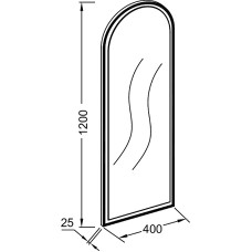 Зеркало Jacob Delafon Allure 40 EB1464-S14 с подсветкой Черный сатин с инфракрасным выключателем