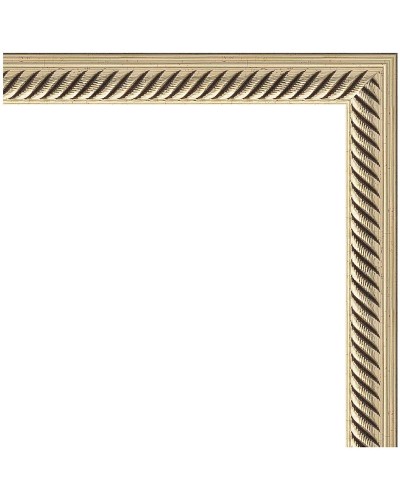 Зеркало Evoform Definite 128х68 BY 0742 в багетной раме - Витое серебро 28 мм