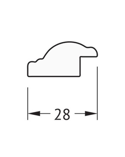 Зеркало Evoform Definite 128х68 BY 0742 в багетной раме - Витое серебро 28 мм