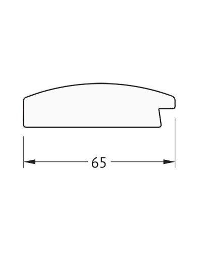 Зеркало Evoform Definite 116х66 BY 1089 в багетной раме - Орех 65 мм