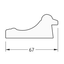 Зеркало Evoform Definite 116х66 BY 1091 в багетной раме - Состаренное золото 67 мм