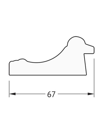 Зеркало Evoform Definite 116х66 BY 1091 в багетной раме - Состаренное золото 67 мм