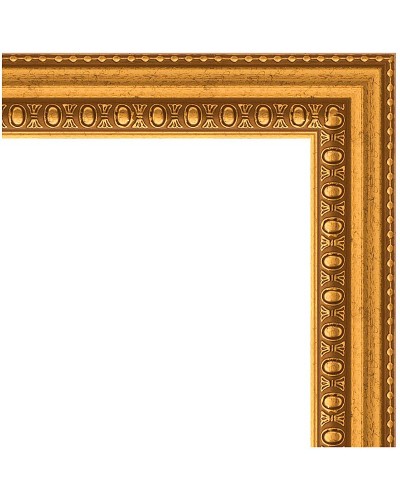 Зеркало Evoform Definite 132х72 BY 1097 в багетной раме - Бусы золотые 46 мм