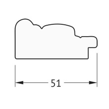 Зеркало Evoform Definite 133х73 BY 1100 в багетной раме - Слоновая кость 51 мм