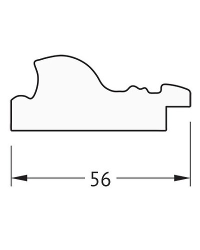 Зеркало Evoform Definite 104х54 BY 3071 в багетной раме - Виньетка состаренное золото 56 мм