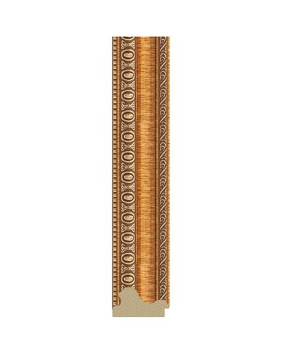 Зеркало Evoform Definite 105х55 BY 3074 в багетной раме - Золотые бусы на бронзе 60 мм