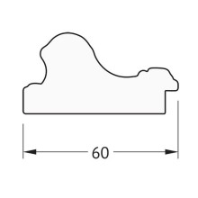 Зеркало Evoform Definite 105х55 BY 3074 в багетной раме - Золотые бусы на бронзе 60 мм