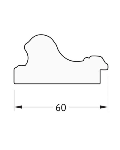 Зеркало Evoform Definite 105х55 BY 3074 в багетной раме - Золотые бусы на бронзе 60 мм